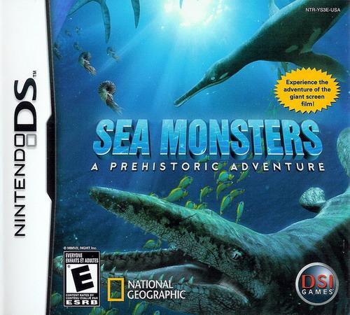 Sea Monsters Prehistoric Adventure box art for Nintendo DS